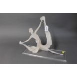 Frosted Art Deco style dancing lady figure