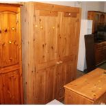 Pine double wardrobe, 120 cm wide, 56 cm deep,