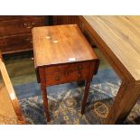 Mahogany drop leaf occasional side/sewing table