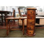 Circular pedestal set of drawers, 76 cm high,