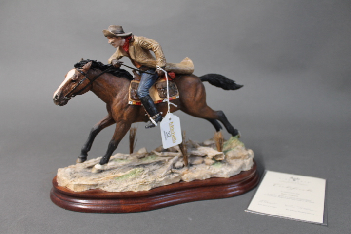 Border Fine Arts limited edition Pony Express figure with box,