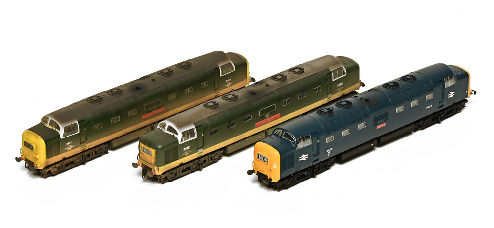 Three Bachmann 00 gauge diesel locomotives, D9020 Nimbus,
