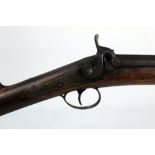 F Walker (possibly Walker of Workington and Maryport) a percussion single barrelled sporting gun,