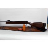 A Webley Osprey cal 22 side lever air rifle, comes with bag, Webley oil and Milbro pellets.