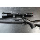 A Sauer 202 left handed bolt action rifle, cal 243 Winchester, with a synthetic stock,