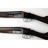 William Evans, a pair of 12 bore side by side shotguns, with 29 1/2" sleeved barrels, No.