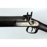 W Horton Whitehaven, a double barrelled percussion shotgun, fitted with 30" Damascus barrels,