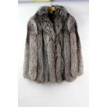 Taxidermy - Brians Furs Leamington Spa, a vintage Silver Fox fur coat, length 80 cm,