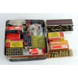 A collection of cal 22 Hornet brass cases and +/- 50 222 cases.