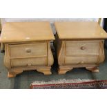 Pair of oriental style bedside cabinets (AF)