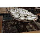 Heavy oak oval kitchen table, height 75 cm, width 87 cm,