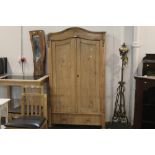 French style pine wardrobe, height 185 cm, width 100 cm,