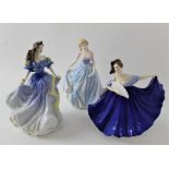 Three Royal Doulton figurines "Faith" "Rebecca" and "Elaine"