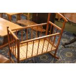 Wooden rocking cot
