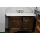 White marble topped washstand, height 100 cm, width 120 cm,