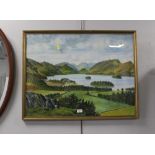 Original landscape Lake District painting by RT Gilmour 77 x 58 cm