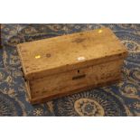 Vintage rectangular tool chest, label to front J.
