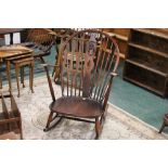Ercol spindle back carver rocking chair