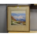 Original landscape, framed and mounted,