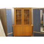 Two tier modern cupboard/bookcase, height 190 cm, width 137 cm,