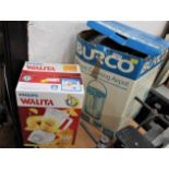 Boxed Burco electric catering Airpot and Phillips juicer