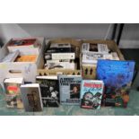 Three boxes of books - history, coffee table biographies,