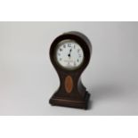 Small French mantle clock with inlaid decoration