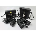 Two cased pairs of binoculars,