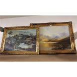 Two gilt framed landscape pictures