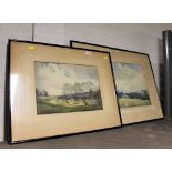 Two framed and mounted landscape watercolours possibly Yorkshire.