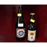 Two vintage bottles of brown ale - Bullseye and Nut Brown by Carlisle State Managed Brewery