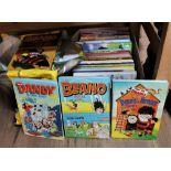 Bag and box of Dandy and Beano annuals - mostly 2000 - 2010