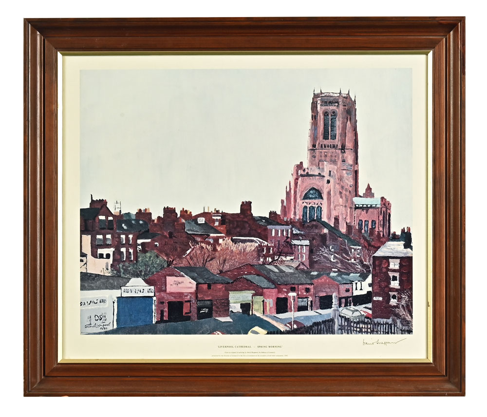 David Shepherd (British School 20th century), Liverpool Cathedral Spring Morning,