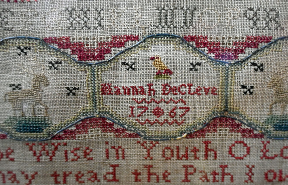 An 18th century sampler by Hannah Decleve, - Image 6 of 13