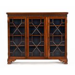 An Edwardian mahogany low bookcase,