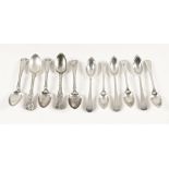 A set of six Elkington & Co silver grapefruit spoons, Birmingham mark 1927,