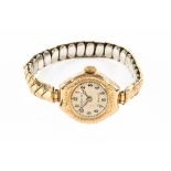 A vintage ladies 9 ct gold cased Ancre wristwatch.