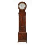 A Scottish mahogany drumhead longcase clock, mid 19th century.