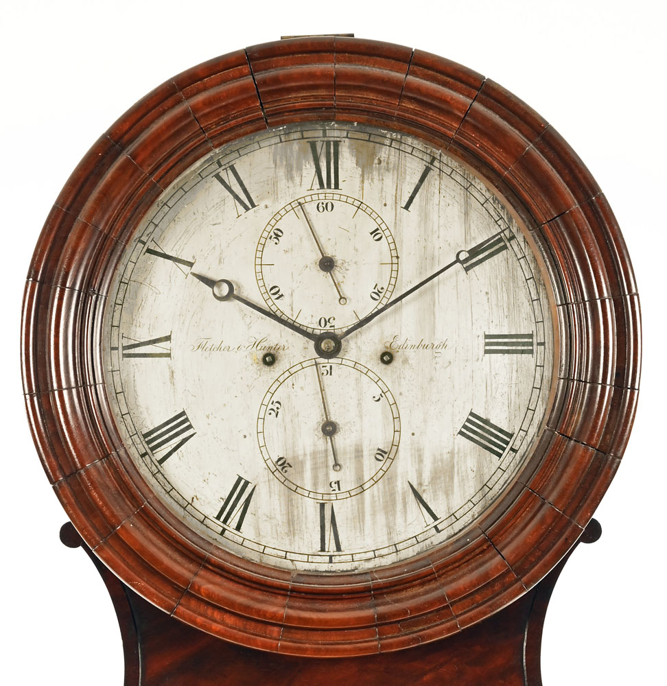 A Scottish mahogany drumhead longcase clock, mid 19th century. - Image 2 of 4