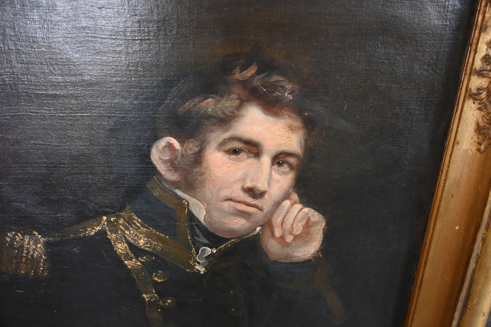 English School 19th century, portrait of a Naval Officer head and shoulders, oil on canvas. - Image 4 of 12