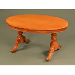 A Victorian maple centre table,