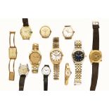 A collection of 11 vintage wristwatches, including Sekonda, Monde, Seiko etc.