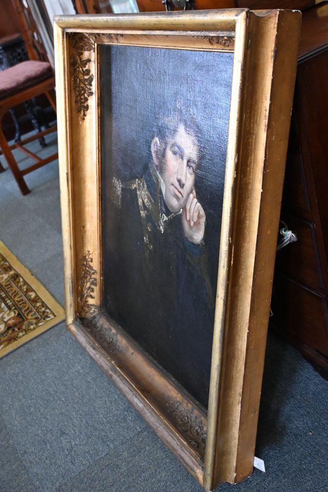 English School 19th century, portrait of a Naval Officer head and shoulders, oil on canvas. - Image 9 of 12