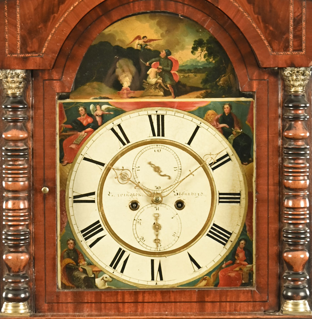 An early 19th century oak and mahogany banded longcase clock, - Image 2 of 4