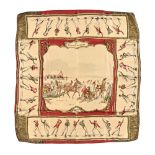 A vintage Hermes scarf, "Les Plaisirs du Froid", +/- 72 cm square.