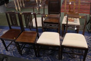 Two pairs of dining chairs