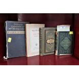 Four antique German books including Ausgewahlte Gedichte by Rainer Maria Rilke