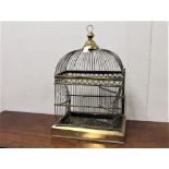 Antique brass bird cage,