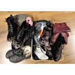 Two boxes of ladies boots and shoes,