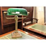 Vintage style desk lamp with green shade